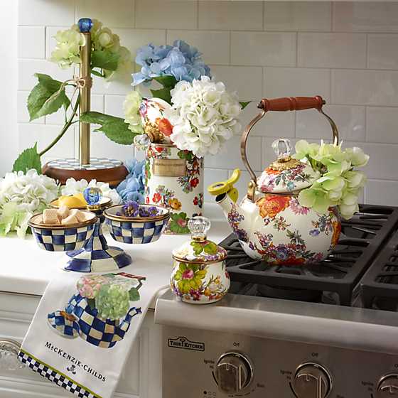 Flower Market Large Canister - White