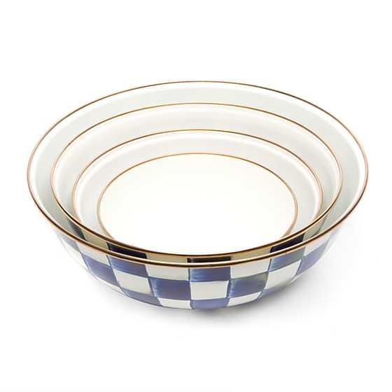 Royal Check Enamel Everyday Bowl - Large
