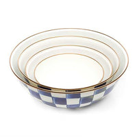 Royal Check Enamel Everyday Bowl - Large