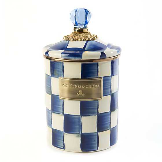 Royal Check Enamel Canister - Medium